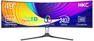 HKC�b�G�C�`�P�[�V�[ �Q�[�~���O�t���f�B�X�v���C(49�^/�Ȗʌ^/OLED/DQHD 5120×1440/240Hz/0.03ms)(�z���C�g) GS49UK