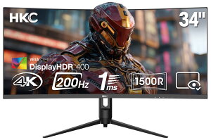 HKC�b�G�C�`�P�[�V�[ �Q�[�~���O�t���f�B�X�v���C(34�^/�Ȗʌ^/VA/UWQHD 3440×1440/200Hz/1ms)(�u���b�N) CG345U