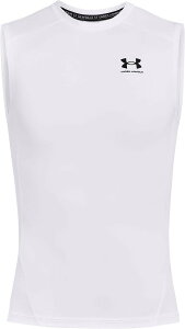 アンダーアーマー ヒートギアアーマー コンプレッション スリーブレス シャツ(White/Black・サイズ:XXL) DOM-1361522-100-XXL Under Armour UA HEAT-GEAR-ARMOUR
