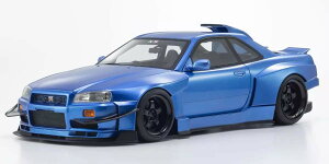���� 1/18 ���Y �X�J�C���C�� GT-R (R34) Khyzyl Saleem (�u���[)�yKSR18068BL�z �~�j�J�[