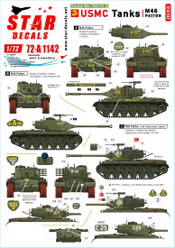 STAR DECALS 1/72 現用 朝鮮戦争 #3 アメリカ海兵隊のM46パットン戦車【SD72-A1142】 デカール