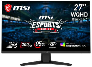 MSI�b�G���G�X�A�C �Q�[�~���O�t���f�B�X�v���C(27�^/RAPID IPS/WQHD 2560 × 1440/200Hz/0.5ms)(�u���b�N) MAG�V���[�Y MAG-274QF-E20