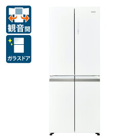（標準設置料込_Aエリアのみ）ハイアール　冷蔵庫　大型 JR-GX41A-W ハイアール 406L 4ドア冷蔵庫（クリスタルホワイト） Haier CORU [JRGX41AW]