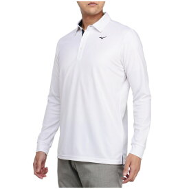 ミズノ メンズ ベーシック長袖共衿シャツ（ホワイト・サイズ：M） E2MAAA3001M MIZUNO