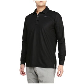 ミズノ メンズ ベーシック長袖共衿シャツ（ブラック・サイズ：L） E2MAAA3009L MIZUNO