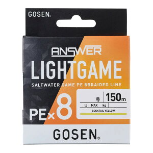 �S�[�Z�� �A���T�[ ���C�g�Q�[�� PE×8 150m(0.4��/�ő�10lb) GLA8Y1504 GOSEN ANSWER PE���C��