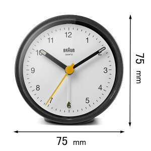 uE ڊo܂v BRAUN Classic Analog Alarm Clock BC12BW [BC12BW]yԕiAz