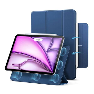 ESR iPad Air 13�C���`�iM4/M3/M2�j/ iPad Pro 12.9�C���`�i��6/5/4����j�p REBOUND �}�O�l�b�g�z���� Smart Folio�P�[�X�i�l�C�r�[�u���[�j ES28514