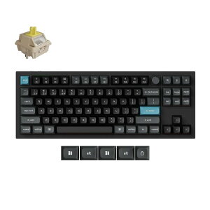 Keychron�b�L�[�N���� Q3 Ultra 8K ���C�����X�J�X�^�����J�j�J���L�[�{�[�h �p��z�� Keychron Silk POM�X�C�b�` �o�i�i���i�u���b�N�j Q3U-M4-US