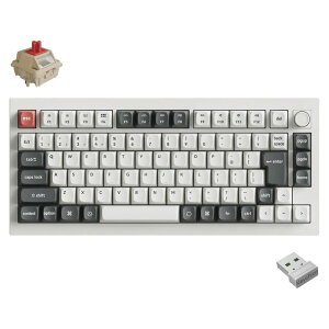 Keychron�b�L�[�N���� Q1 Ultra 8K ���C�����X�J�X�^�����J�j�J���L�[�{�[�h ���{��z��E���Ȉ󎚂Ȃ� Keychron Silk POM�X�C�b�` �Ԏ��i�z���C�g�j Q1U-P1V-JIS
