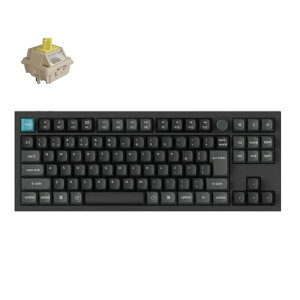 Keychron�b�L�[�N���� Q3 Ultra 8K ���C�����X�J�X�^�����J�j�J���L�[�{�[�h ���{��z��E���Ȉ󎚂Ȃ� Keychron Silk POM�X�C�b�` �o�i�i���i�u���b�N�j Q3U-M4V-JIS