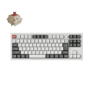 Keychron�b�L�[�N���� Q3 Ultra 8K ���C�����X�J�X�^�����J�j�J���L�[�{�[�h ���{��z��E���Ȉ󎚂Ȃ� Keychron Silk POM�X�C�b�` �Ԏ��i�z���C�g�j Q3U-P1V-JIS
