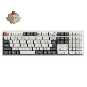 Keychron�b�L�[�N���� Q6 Ultra 8K ���C�����X�J�X�^�����J�j�J���L�[�{�[�h ���{��z��E���Ȉ󎚂Ȃ� Keychron Silk POM�X�C�b�` �Ԏ��i�z���C�g�j Q6U-P1V-JIS