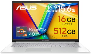 ASUS�b�G�C�X�[�X �m�[�g�p�\�R�� ASUS Vivobook Go 15(15.6�^/Windows11/Ryzen 5 40/������ 16GB/SSD 512GB)�N�[���V���o�[ E1504FA-R5165WJ6