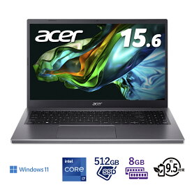 Acer（エイサー） 15.6型ノートパソコン Aspire 5（Core i7/ メモリ 8GB/ 512GB SSD） スチールグレイ A515-58P-N78Y