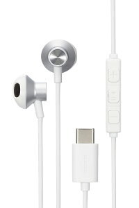 エレコム マイク&コントローラー搭載USB Type-C接続ダイナミックセミオープン型イヤホン(シルバー) EHP-DF10IMSV ELECOM