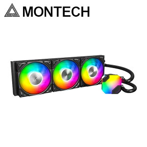 MONTECH�b�����e�b�N HyperFlow ARGB 360�V���[�Y �I�[���C�������ȈՐ���CPU�N�[���[ ARGB�g���v���t�@���i�u���b�N�j HYPERFLOW_ARGB_360_B
