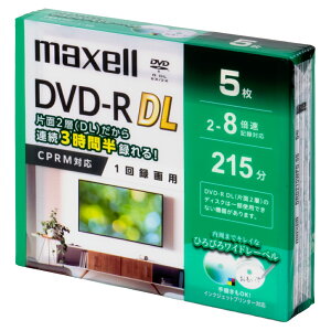 �}�N�Z�� 1��^��pDVD-R DL�m2-8�{���Ή� /8.5GB�i215���j /�C���N�W�F�b�g�Ή� /5���n DRD215WPG.5S maxell