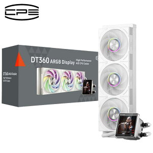 CPS�b�V�[�s�[�G�X 360mm���W�G�[�^�[ IPS�f�B�X�v���C���� �����\����N�[���[�i�z���C�g�j DT360-ARGB-WH