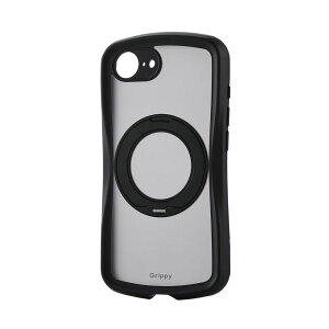 �G���R�� iPhone 17e / 16e�p �P�[�X �n�C�u���b�h �J�o�[ �Ռ��z�� MAGKEEP ���͋z�����C�����X�[�d�Ή� ��]���X�^���h�t Grippy�i�u���b�N�j PM-A25SGRSTKMBK