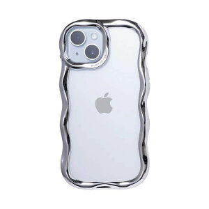 Hamee iPhone15/14/13�p �N���A�P�[�X iFACE BEBLING WAVE�i�V���o�[�j 41-983669
