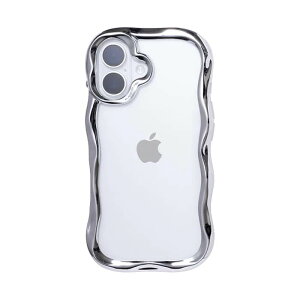 Hamee iPhone16�p �N���A�P�[�X iFACE BEBLING WAVE�i�V���o�[�j 41-983690
