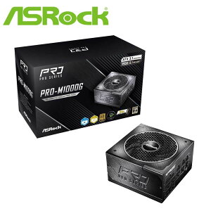 ASRock�b�A�X���b�N ATX 3.1���� �d�����j�b�g 1000W �i�u���b�N�j PRO-M1000G