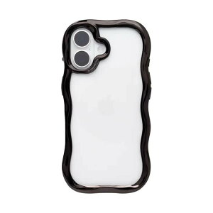Hamee iPhone17�p �N���A�P�[�X iFACE BEBLING WAVE�i�u���b�N�j 41-190139