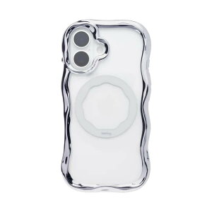 Hamee iPhone16�p �N���A�P�[�X iFACE BEBLING WAVE MagSynq�i�V���o�[�j 41-190207