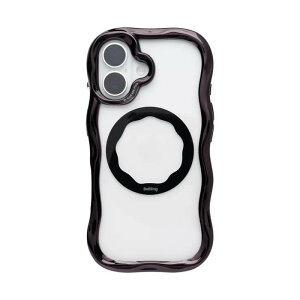 Hamee iPhone17�p �N���A�P�[�X iFACE BEBLING WAVE MagSynq�i�u���b�N�j 41-190221