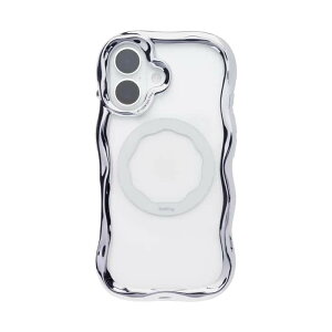 Hamee iPhone17�p �N���A�P�[�X iFACE BEBLING WAVE MagSynq�i�V���o�[�j 41-190238