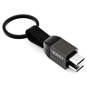 AUKEY �L�[�z���_�[�^ USB-C to C�P�[�u�� 0.1m CB-CC16-BK