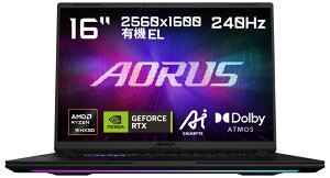 GIGABYTE�b�M�K�o�C�g �Q�[�~���O�m�[�g�p�\�R�� AORUS MASTER 16(16�^/Windows11/Ryzen 9 9955HX3D/������ 32GB/SSD 1TB/GeForce RTX 5080/�L�@EL/���{��z��)�u���b�N�O���[ AORUS MASTER 16 6YJM5JPE64SP