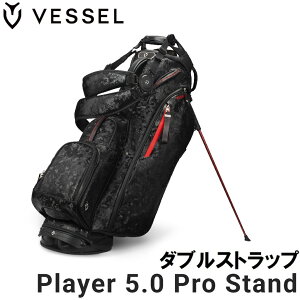 �x�[�� PLAYER 5.0 Stand PRO �L���f�B�o�b�O �_�u���X�g���b�v�iCamo Black�E9.5�^�E47�C���`�N���u�Ή��j VSL-PLY5.0PRO-CABK-W VESSEL GOLF �S���t