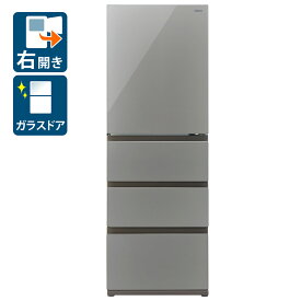 （標準設置料込_Aエリアのみ）アクア　冷蔵庫 AQR-VZ37P-S アクア 368L 4ドア冷蔵庫（クリアシルバー）【右開き】 AQUA　VZシリーズ [AQRVZ37PS]