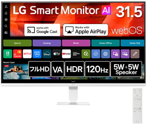 LG�G���N�g���j�N�X�b�G���W�[ �t���f�B�X�v���C(31.5�^/VA/FullHD 1920×1080/120Hz/5ms)(�z���C�g) 32U501SB-W