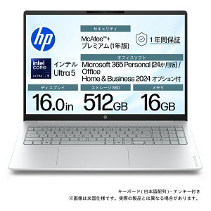 HP�b�G�C�`�s�[ �m�[�g�p�\�R�� HP OmniBook 3 16-bu0057TU (16�^/Windows11/Ultra 5 225U/������ 16GB/SSD 512GB/Office)�O���C�V���[�V���o�[ HP OmniBook 3 Laptop 16-bu0000TU �V���[�Y DD3C9PA-AAAF