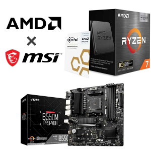 AMD�b�G�[�G���f�B�[ AMD×MSI Ryzen 7 5800X3D AM4 10th Anniversary Edition �iCPU�{�}�U�[�{�[�h�{CPU�N�[���[�j R75800X3D10THMSIB550