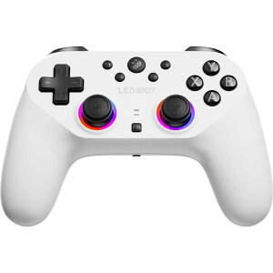 LEADJOY�b���[�h�W���C �L���E���� �Q�[���R���g���[���[ SABER PLUS (JS13 PRO TMR�X�e�B�b�N WindowsPC Switch iOS Android �z���C�g) SABER-PLUS-WH