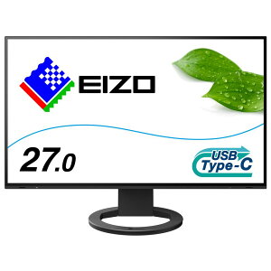 EIZObGC][ tfBXvC(27^/IPS/WQHD 2560×1440/60Hz/5ms/HDMI/DP/USB Type-C/VESA/5Nۏ)(ubN) FlexScan EV2781-BK