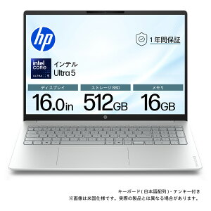 HP�b�G�C�`�s�[ �m�[�g�p�\�R�� HP OmniBook 3 (16�^/Windows11/Core Ultra 5 225U/������ 16GB/SSD 512GB)�O���C�V���[�V���o�[ HP OmniBook 3 Laptop 16-bu0000TU �V���[�Y DD3C9PA-AAAA