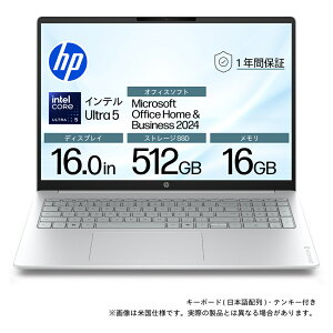 HP�b�G�C�`�s�[ �m�[�g�p�\�R�� HP OmniBook 3 (16�^/Windows11/Core Ultra 5 225U/������ 16GB/SSD 512GB/Office)�O���C�V���[�V���o�[ HP OmniBook 3 Laptop 16-bu0000TU �V���[�Y DD3C9PA-AAAB