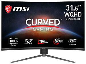 MSI�b�G���G�X�A�C �Q�[�~���O�t���f�B�X�v���C(31.5�^/�Ȗʌ^/RAPID VA/WQHD 2560×1440/180Hz/0.5ms)(�u���b�N) MAG�V���[�Y MAG-325CQPF-E18