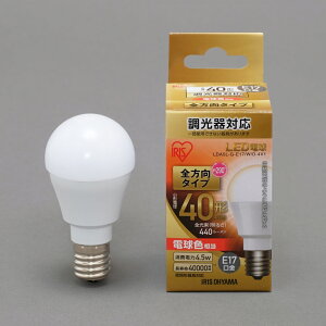 IRIS LED�d�� ���`�d���` 40W�`����/440lm(�d���F����)�y������Ή��z�y1�z LDA5L-G-E17/W/D-4V1 IRIS OHYAMA [LDA5LGE17WD4V1]