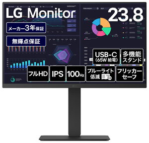 LG�G���N�g���j�N�X�b�G���W�[ �t���f�B�X�v���C(23.8�^/IPS/FullHD 1920×1080/100Hz/5ms)(�u���b�N) 24BF640B-B
