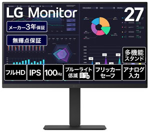 LG�G���N�g���j�N�X�b�G���W�[ �t���f�B�X�v���C(27�^/IPS/FullHD 1920×1080/100Hz/5ms)(�u���b�N) 27BF440B-B