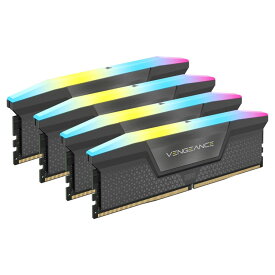 CORSAIR（コルセア） DDR5-5600（PC5-44800）DIMM 64GB（16GB×4）VENGEANCE RGB DDR5 クールグレー CMH64GX5M4B5600Z36