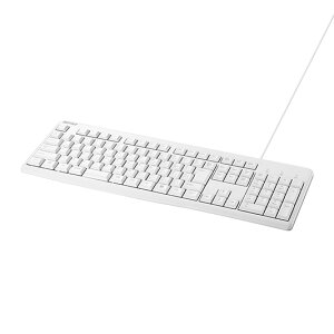 �o�b�t�@���[ USB�ڑ� �L���X�^���_�[�h�L�[�{�[�h�i�z���C�g�j BSKBU110WH
