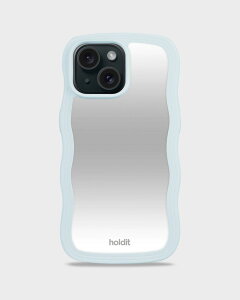 Holdit�i�z�[���f�B�b�g�j iPhone17e/16e/15/14/13�p Wavy Case �w�ʃ~���[�ϏՌ��P�[�X�i�V�G���u���[�j 16313