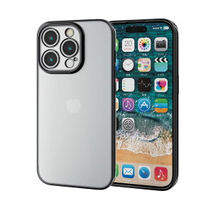 GR iPhone15 Proi6.1inch/3jp P[X \tg Jo[ JYی݌v Xgbvz[t ^bNH wʃNA Ɍ݌vi^bNubNj PM-A23CUCTMKBK